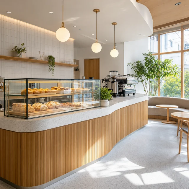 店舗内装工事後のカフェ・ベーカリー